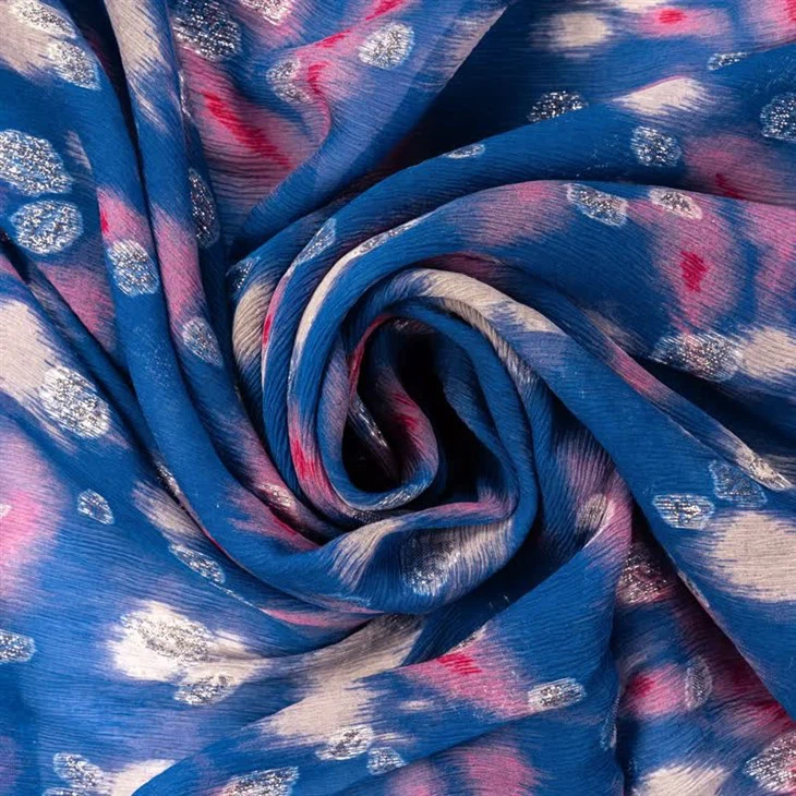 china Silk Clip Jaquard Metallic Fabric suppliers